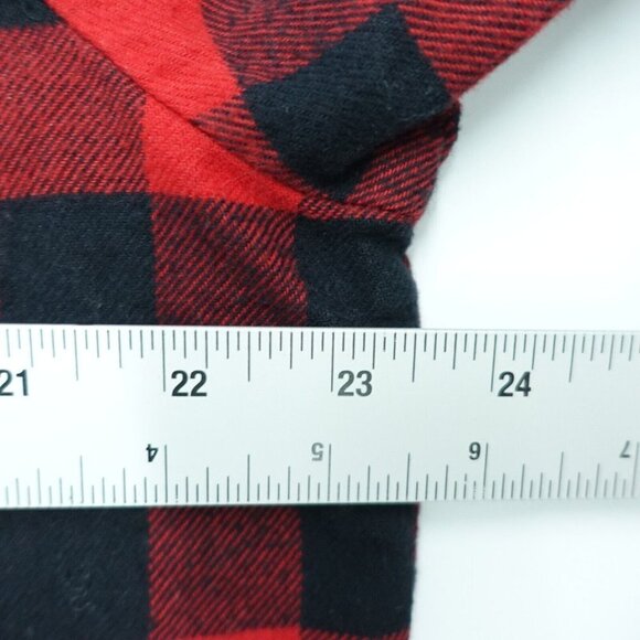 Gap Button Up Shirt Women's Size Small Black/Red Plaid 100% Cotton Long Sleeve - Picture 4 of 8
